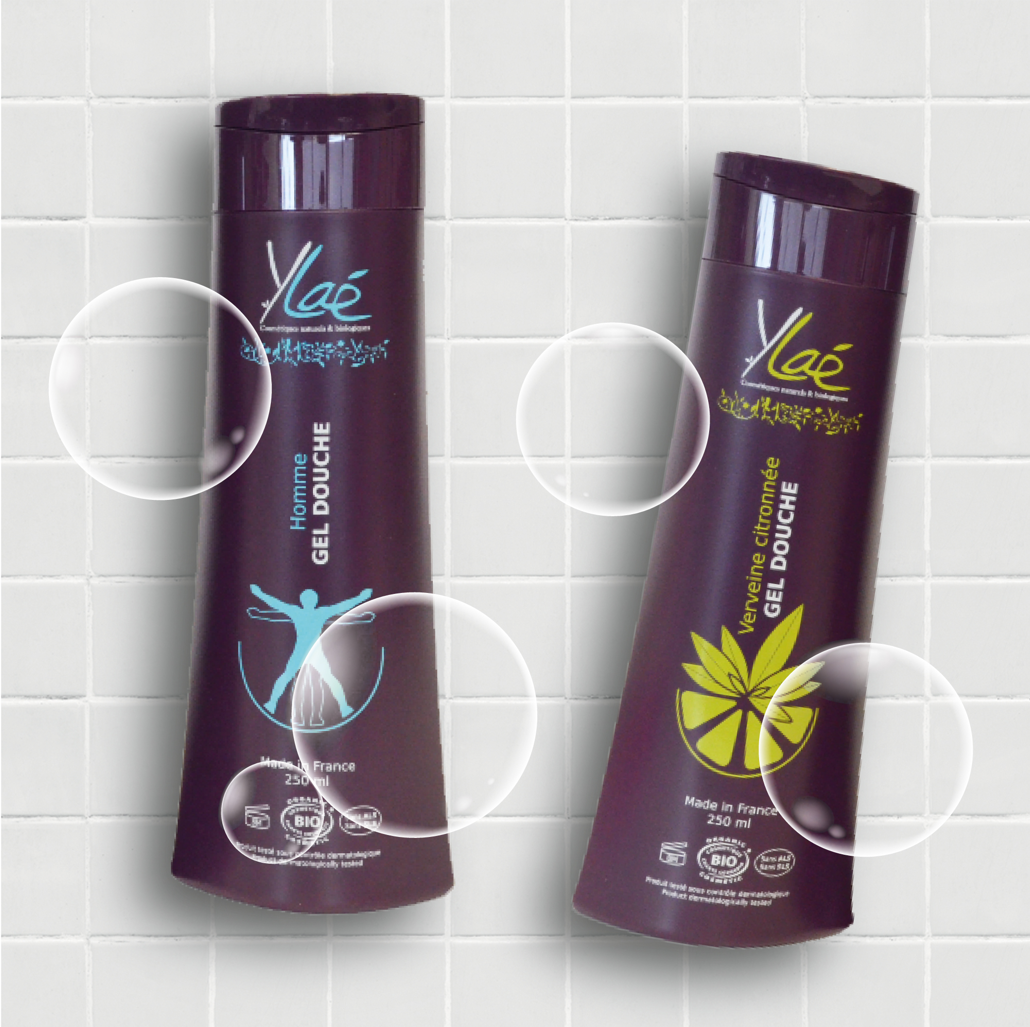 Duo de gel douche senteur verveine citronnée et pour homme